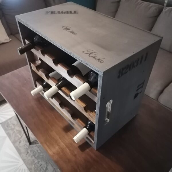 Vintage looking Wine rack crate